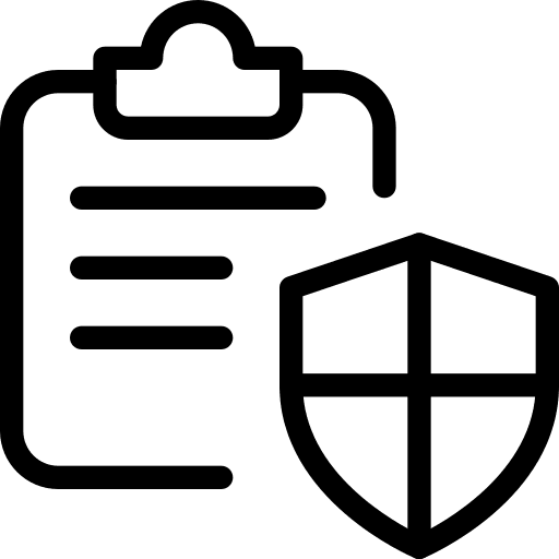 Protected checklist register education icon