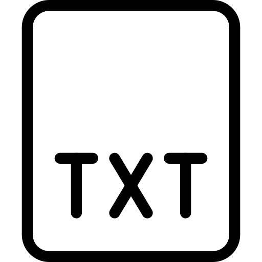 Txt type txt extension icon