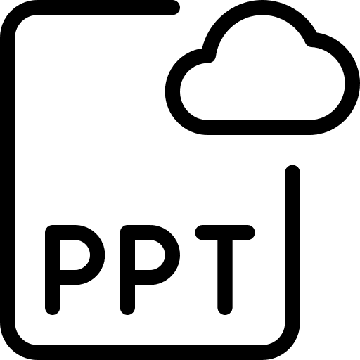 Cloud cloud ppt format files and folders icon