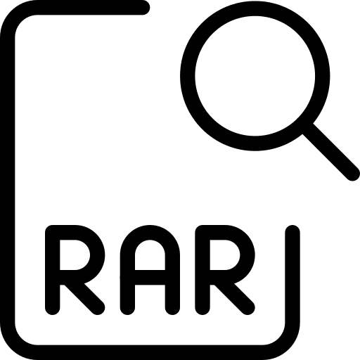 Search roshal archive compressed search rar file icon