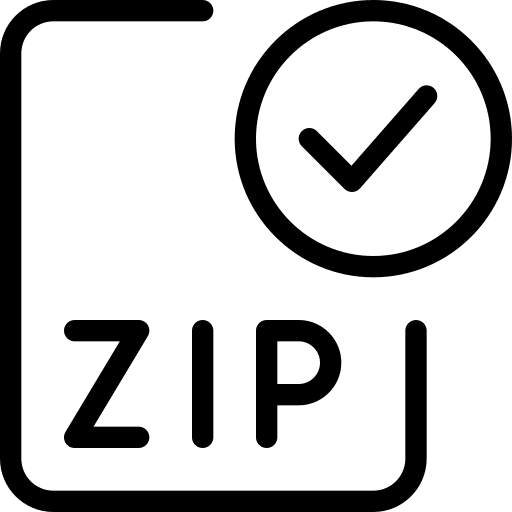 Verified professions and jobs compressed file icon