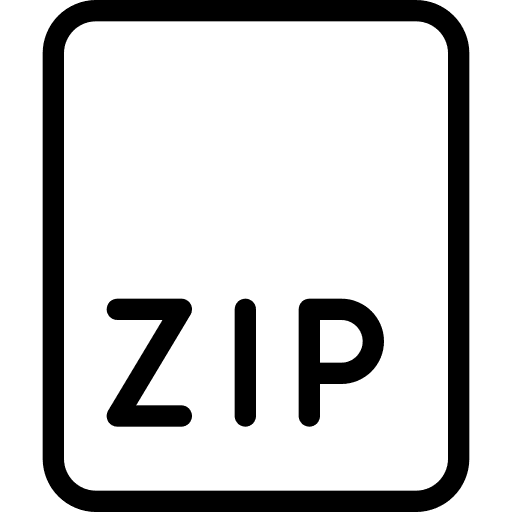 Zip professions and jobs zip file storage icon