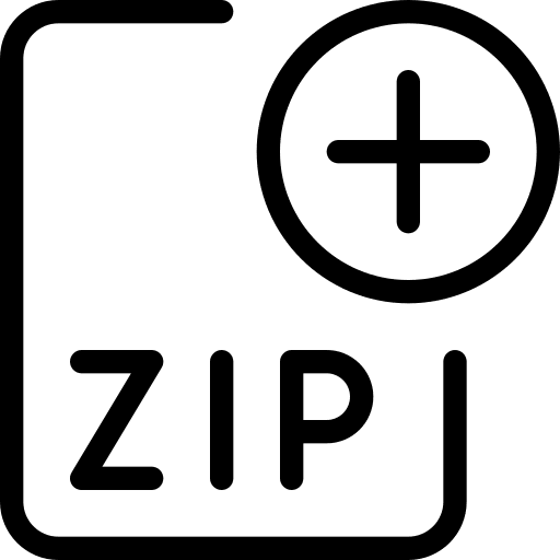 Add interface zip format zip icon