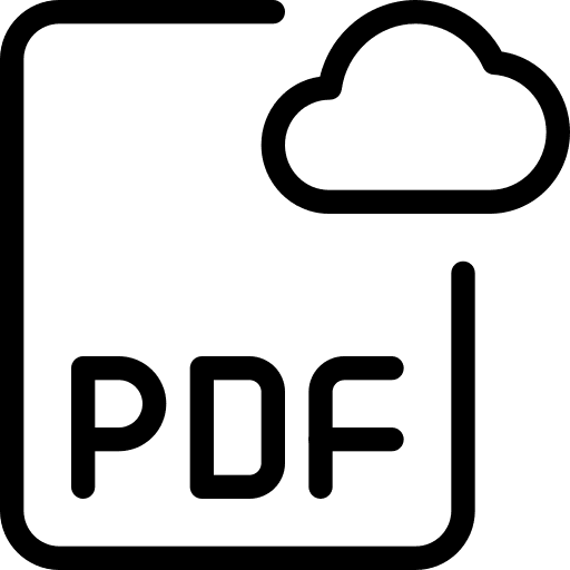 Cloud storage pdf document extension pdf icon