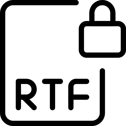 Locked cross platform rtf file format icon