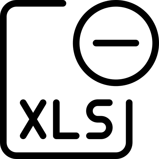 Remove file format file extension xls icon