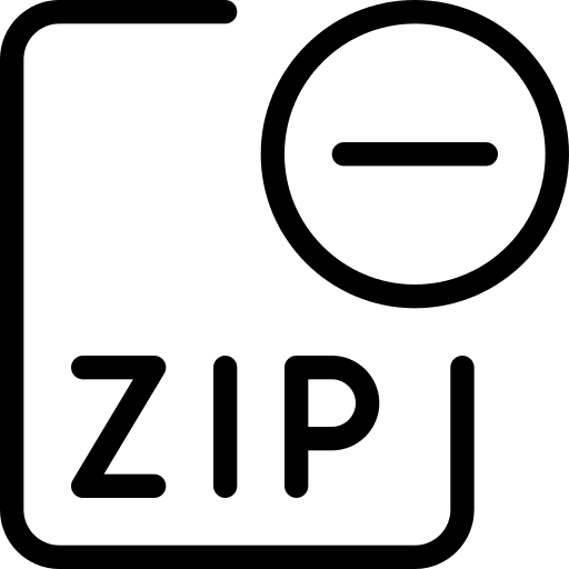 Remove files file zip icon