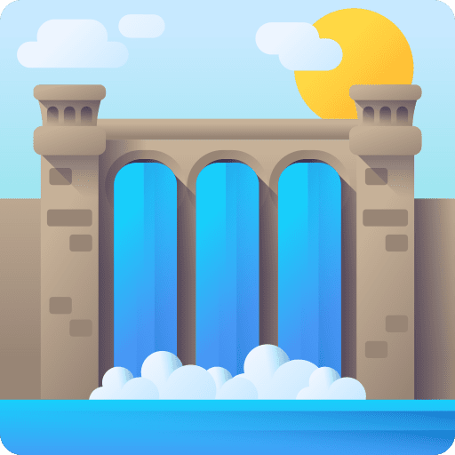 Dam industry dam architecture and city icon