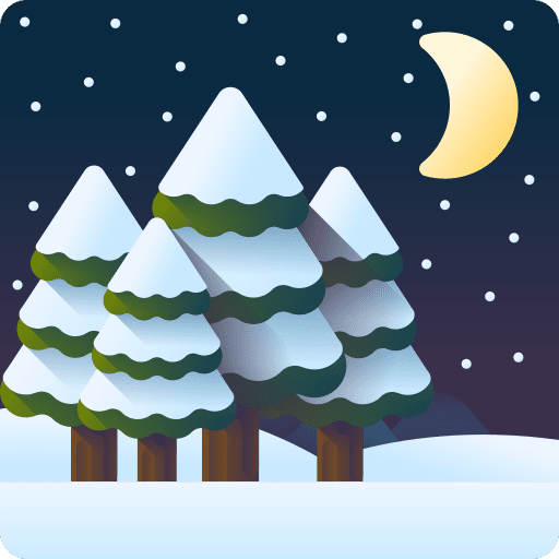 Forest moon snowfall forest icon