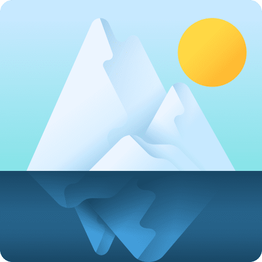 Iceberg glacier polar ecology and environment icon