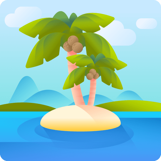Island holidays sea islands icon