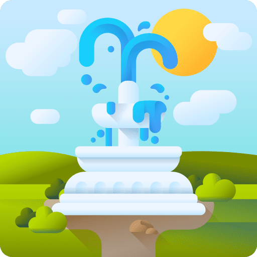 Fountain water urban architecture and city icon