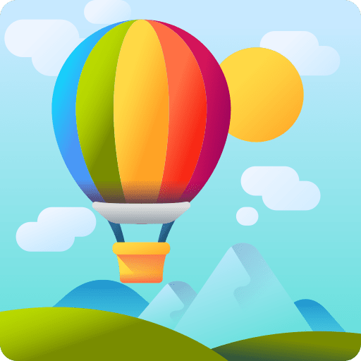 Hot air balloon hot air balloon trip transport icon