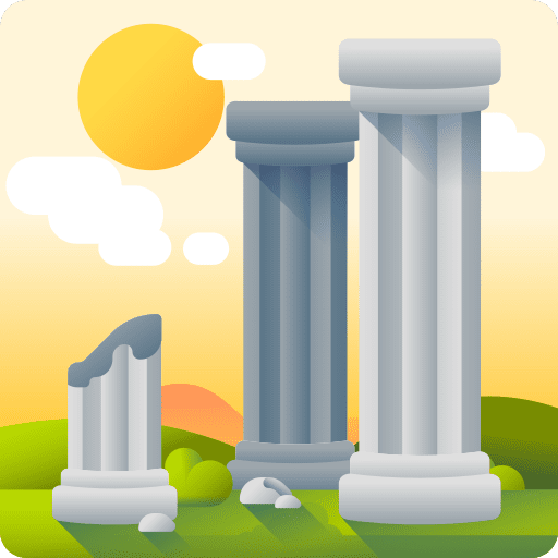 Ruins monuments monumental buildings icon