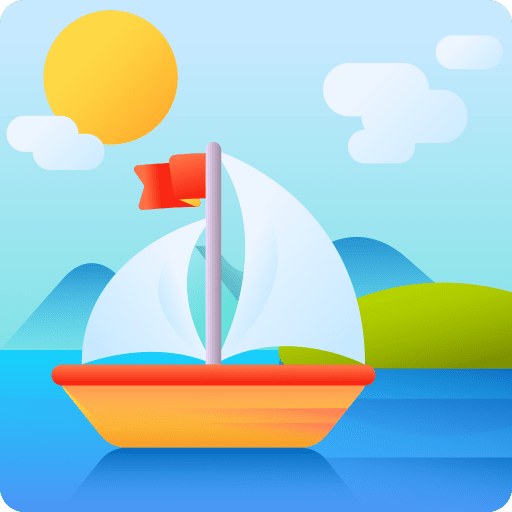 Sailboat river sailboat transportation icon