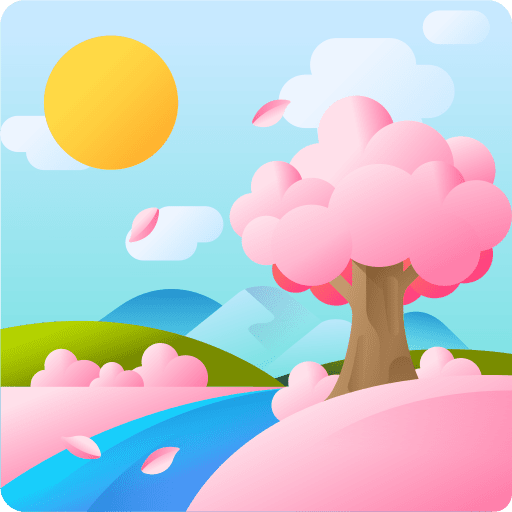 Sakura flower nature tree icon