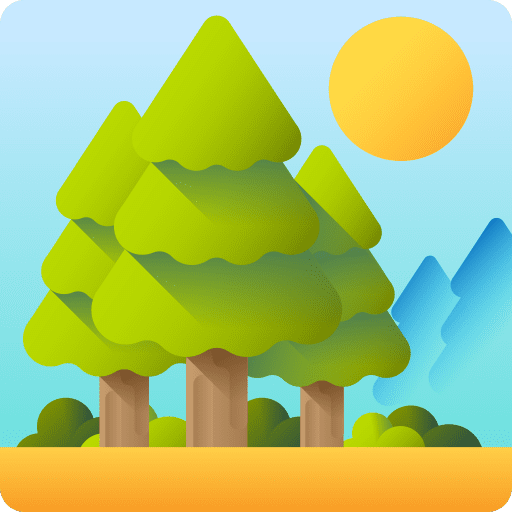 Pine tree woods pine tree landscape icon