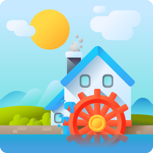 Water mill ecology and environment ecological mill icon
