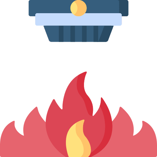 Detector fire detector smoke detector icon