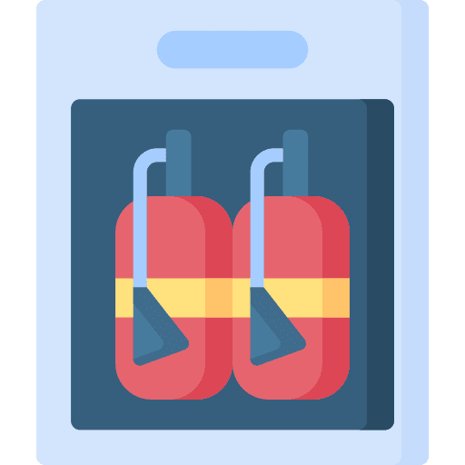 Fire extinguisher emergency security firefighting icon