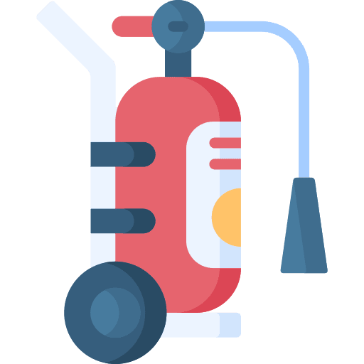 Fire extinguisher safety emergency protection icon