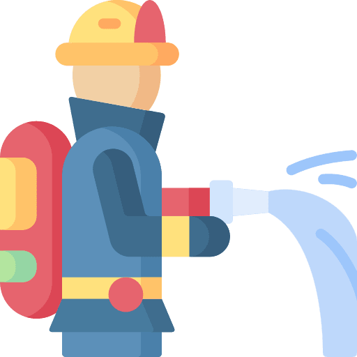 Fireman professions and jobs fireman firefighter icon