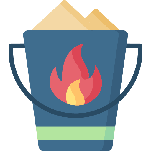 Sand bucket fire construction and tools tools and utensils icon