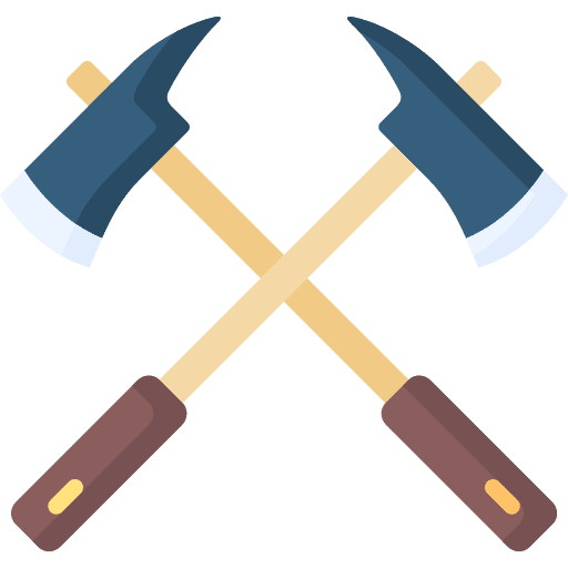 Axes utensil security construction and tools icon