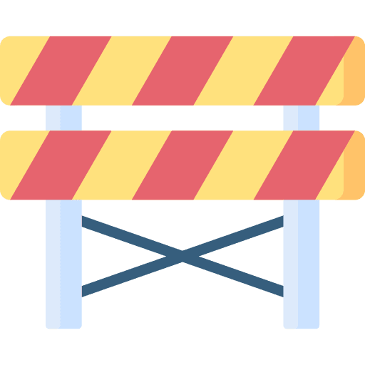 Barrier construction and tools traffic traffic barrier icon