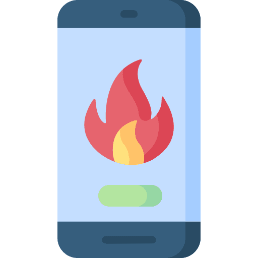 Call flame phone call emergency icon