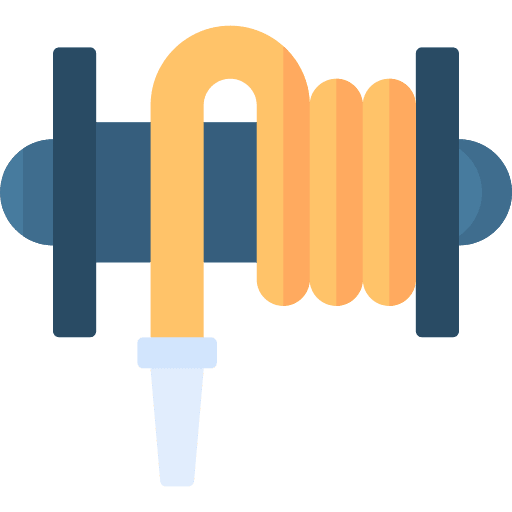 Fire hose garden hose construction and tools icon