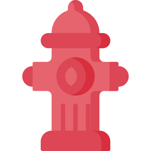 Fire hydrant water protection emergency icon