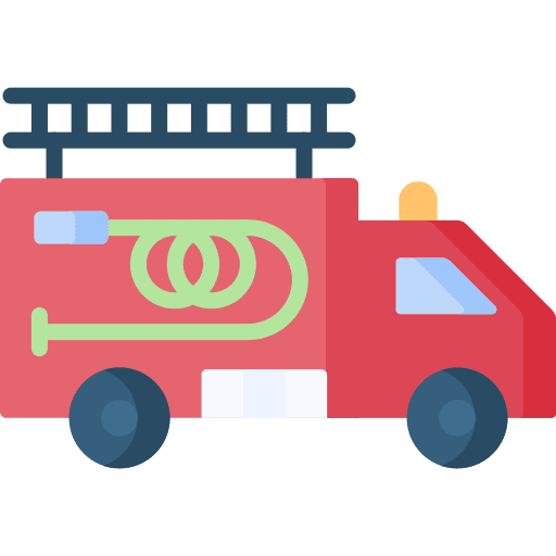 Fire truck vehicle fire truck fireman icon