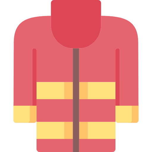 Firefighter uniform professions and jobs jacket clothes icon