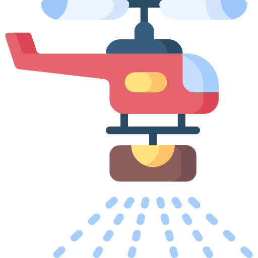 Helicopter transportation rescue fire icon