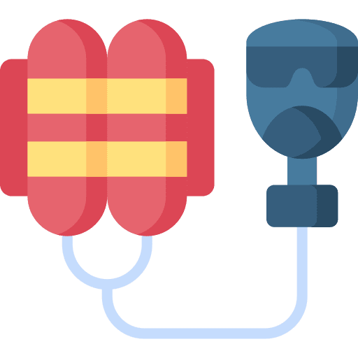 Mask tools security firefighters icon