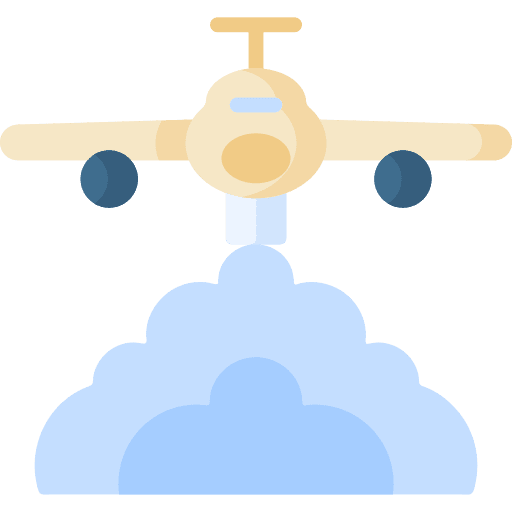 Plane aviation transportation water icon