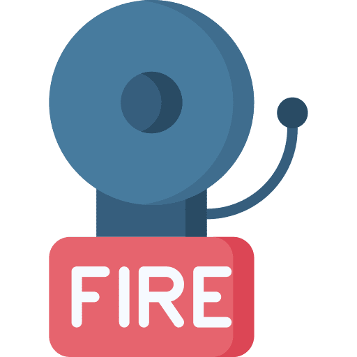 Bell fire security fire alarm icon