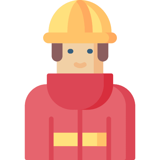 Firefighter user people fireman icon
