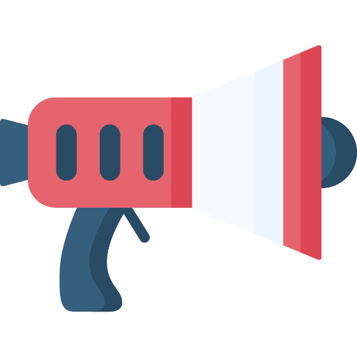 Megaphone speaker firefighter advertising icon