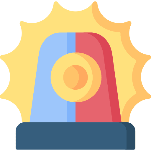 Siren firefighter danger alert icon