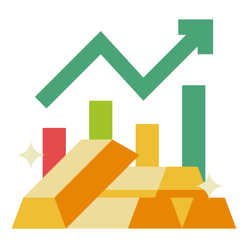 Gold ingots finance ingots business and finance icon