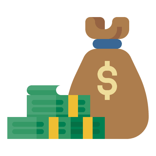 Money bag investment finance business icon