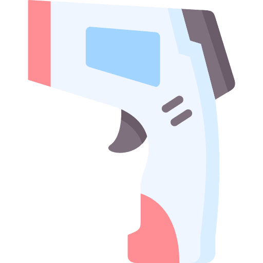 Thermometer hot virus gun icon