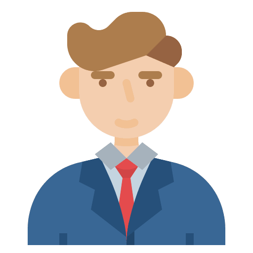 Businessman manager avatar user icon