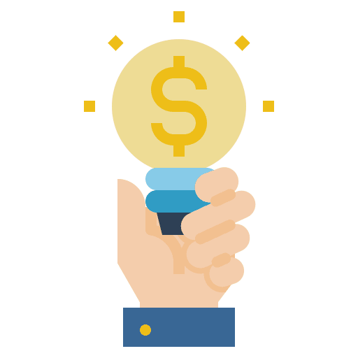 Investment business light bulb investment icon