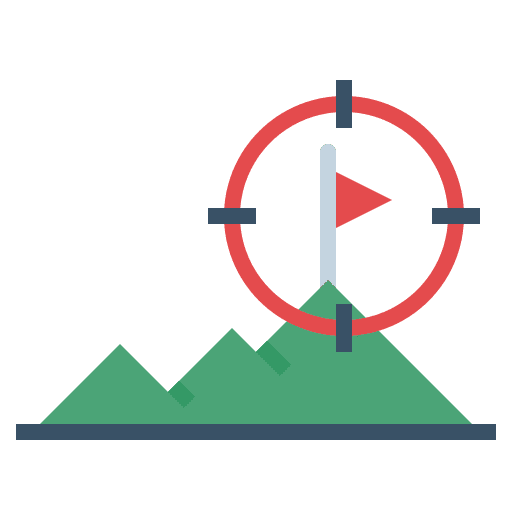 Mission business strategy goal icon