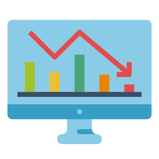 Statistics statistics decrease analysis icon