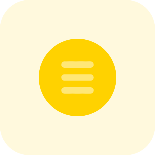 Hamburger button three lines ui icon