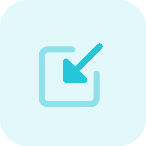 Inside interface inside square icon